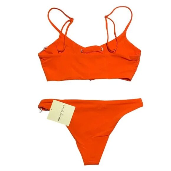 NWT Mara Hoffman Bikini Set Scarlett Top + Kay Bottom S Vitamina Orange 2Pc Swim - Picture 7 of 14